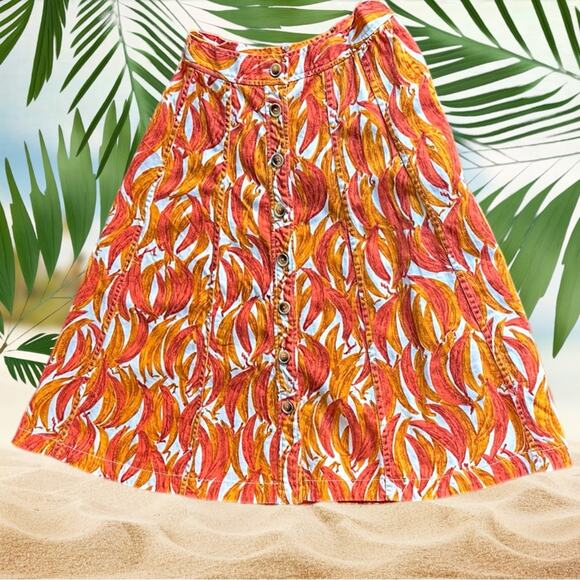Anthropologie Maeve Banana Grove Denim
Midi Skirt Button Down Size 0 - Picture 4 of 5